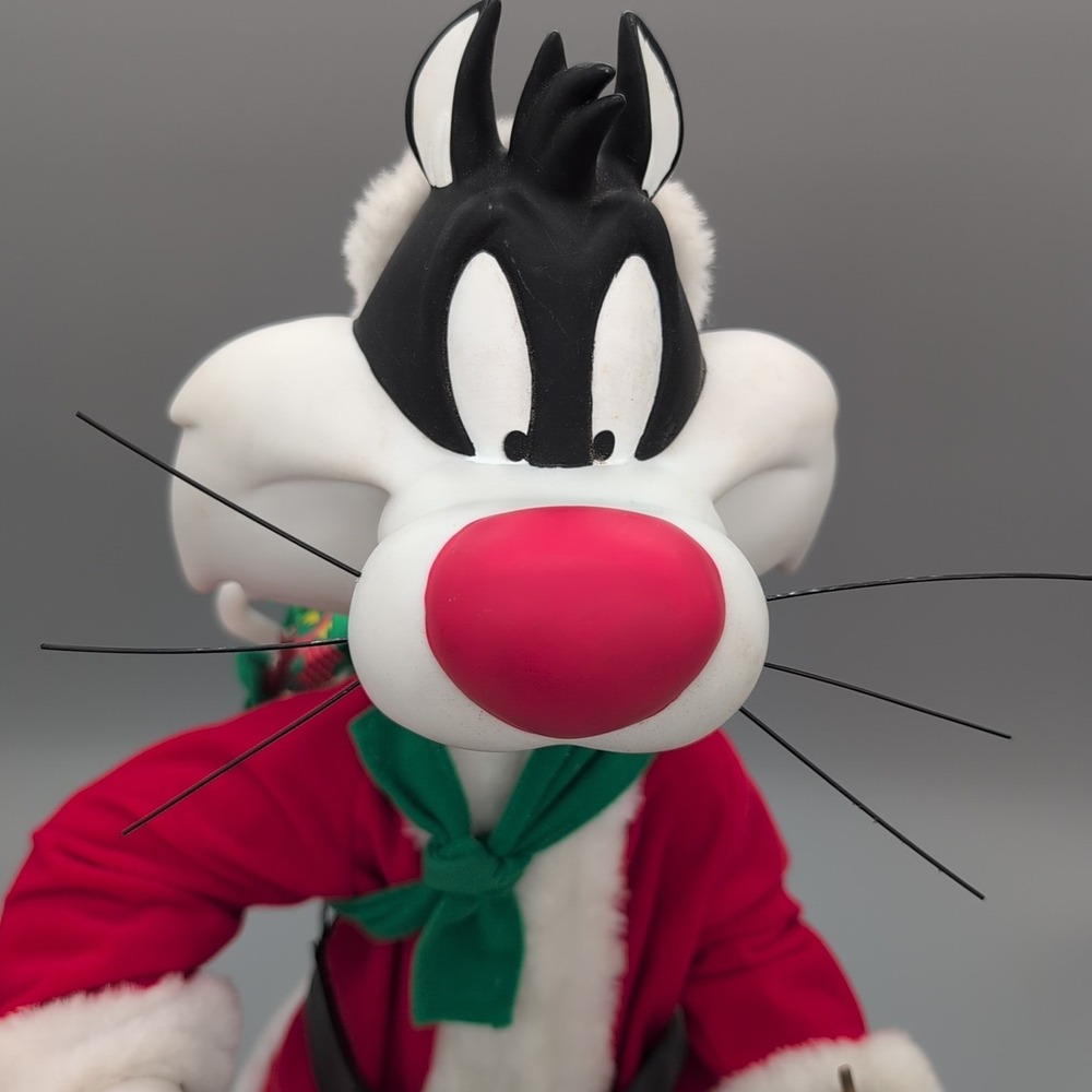 Looney Tunes Sylvester Motionette Cat Animated 1997 Christmas Santa VTG WORKS - Picture 11 of 17